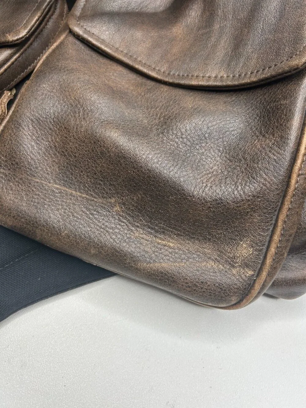 Vintage LL BEAN Large Brown All Leather Travel Duffle Carryon Gym Weekend Bag